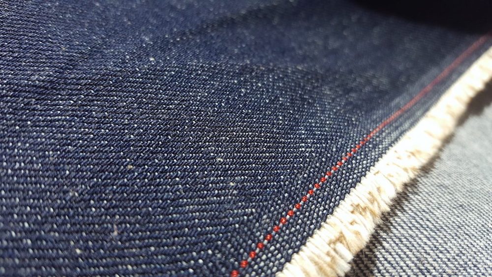 Denim bio bleu foncé teinture végétale - Tissu coton GOTS - Mars-ELLE