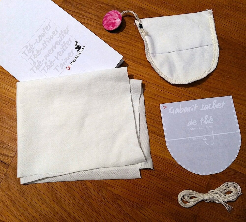 Kit complet - Sachet de thé zéro-déchet (tissu bio)