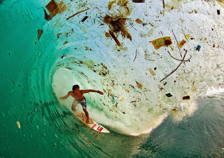 Pollution océan microfibre plastique polyester fibre synthétique vêtement écologique durable responsable
