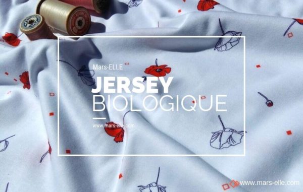 jersey coquelicot tissu bio interlock biologique mars-elle