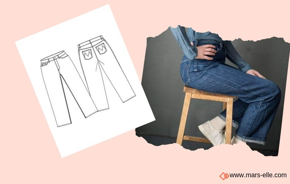 patron jeans merchant and mills patrons de Jeans brut sans élasthanne denim 100% coton tissu non-stretch