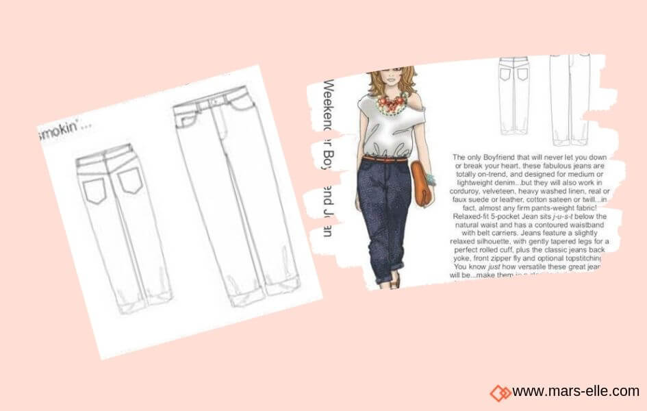 patron jeans hot patterns patrons de Jeans brut sans élasthanne denim 100% coton tissu non-stretch