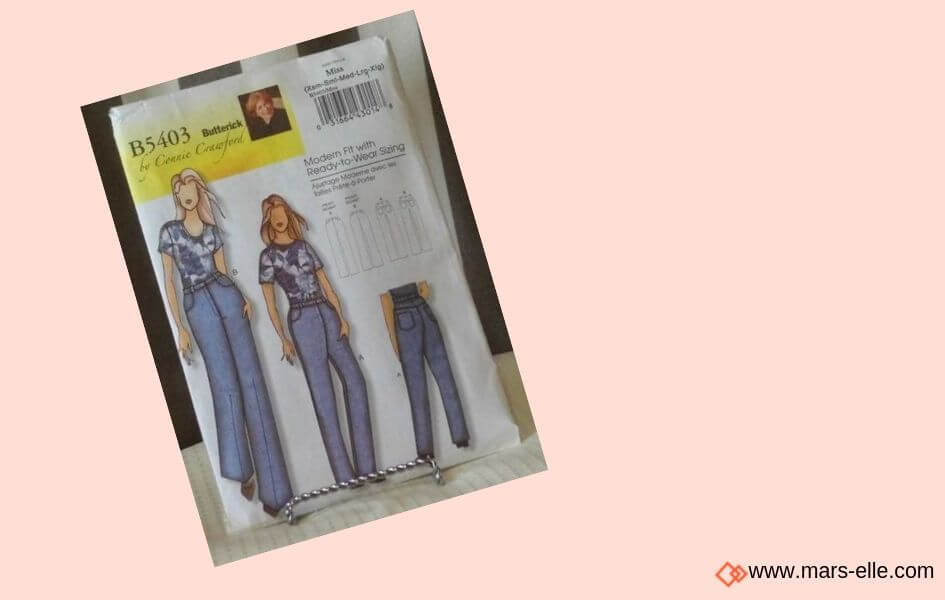 patron couture vintage patrons de Jeans brut sans élasthanne denim 100% coton tissu non-stretch