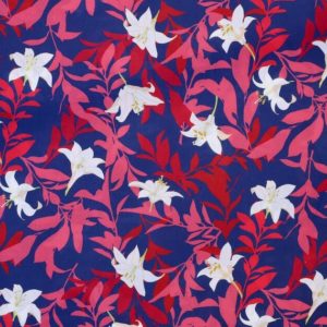 tissu bio popeline coton imprimé fleur bordeaux Mars-ELLE.jpg