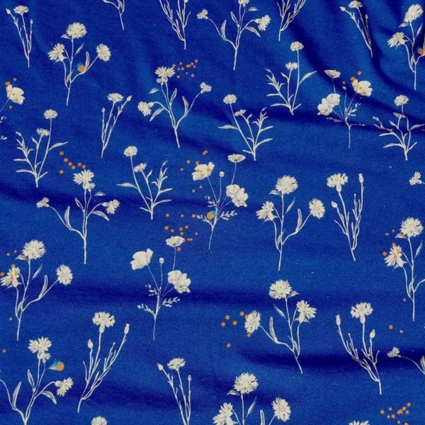 tissu jersey bio Mars-ELLE bleu foncé