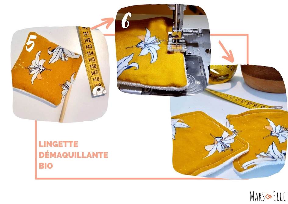 tuto couture lingette démaquillante facile tissu bio