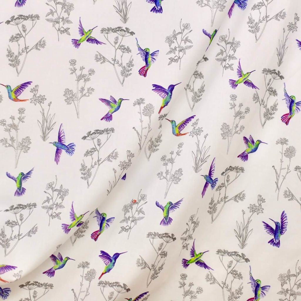 tissu bio imprimé voile coton