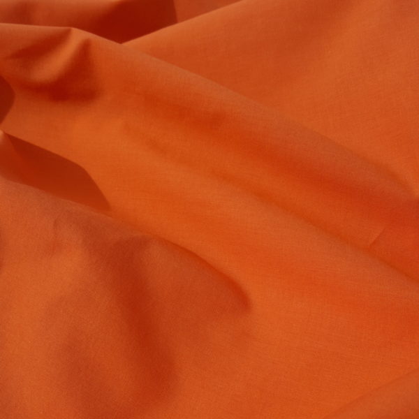 tissu bio popeline orange mars-elle