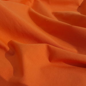 tissu bio popeline orange mars-elle