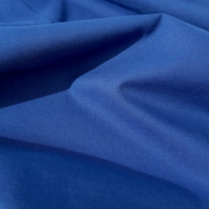 tissu bio popeline bleu cobalt mars-elle