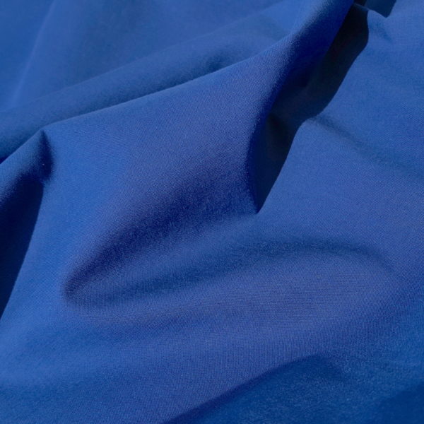 tissu bio popeline bleu cobalt mars-elle
