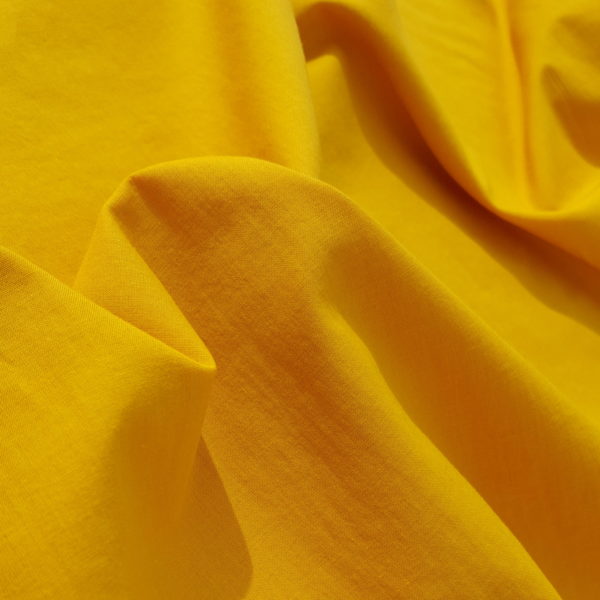 tissu bio popeline jaune mars-elle