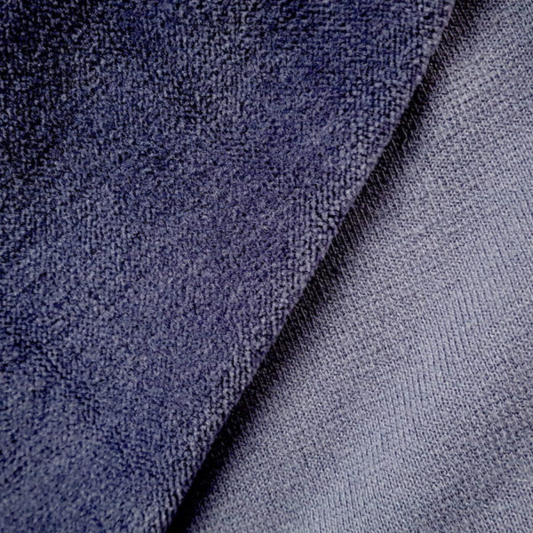 Molleton velours bleu Mars-Elle coton biologique