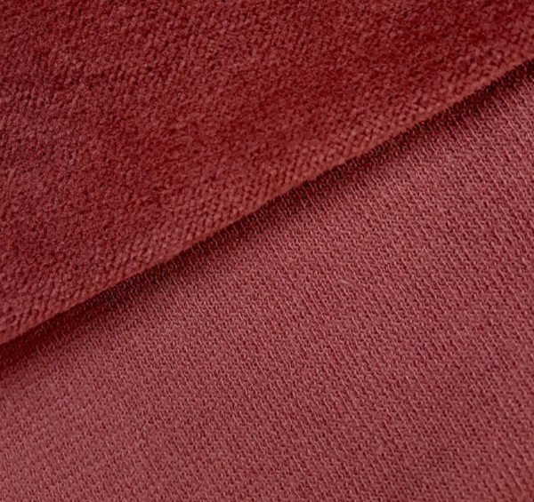 Molleton velours rouge bordeaux coton bio Mars-Elle
