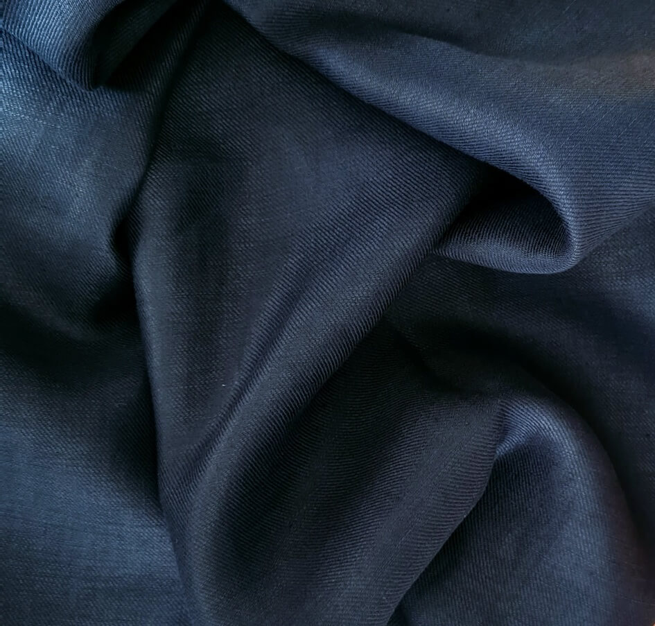 Twill de lin Navy foncé