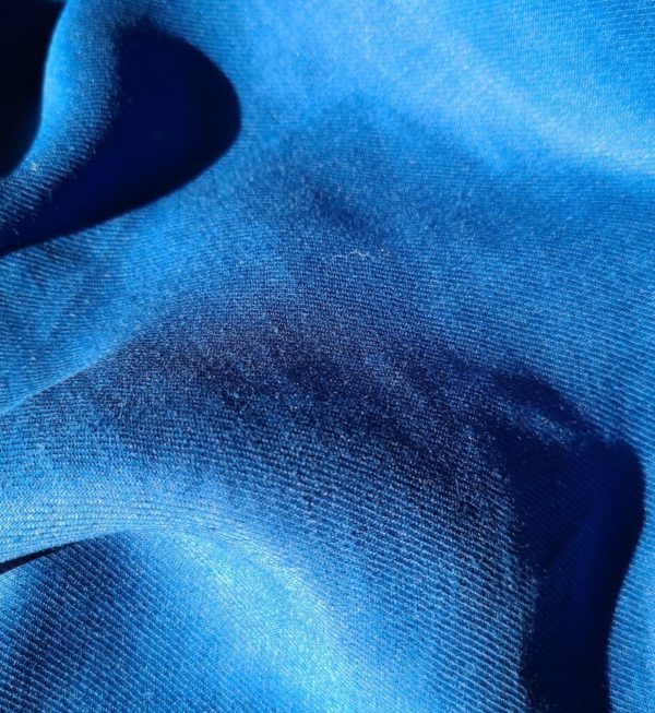 Twill tissu lin bleu saphire Mars-Elle