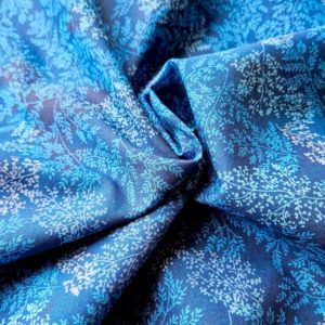 Popeline Indociles bleu - 1 m sans défaut