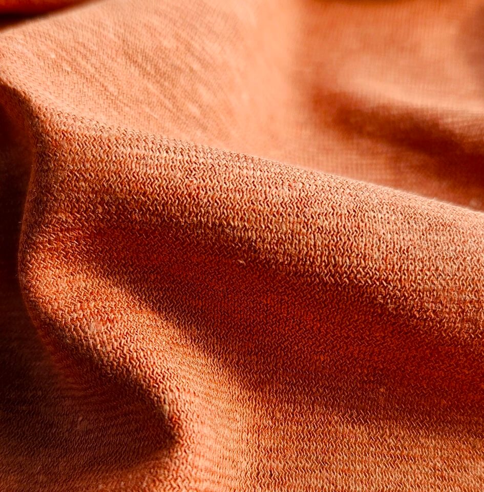 Tissu Jersey coton bio et Lin : Cannelle – Image 4