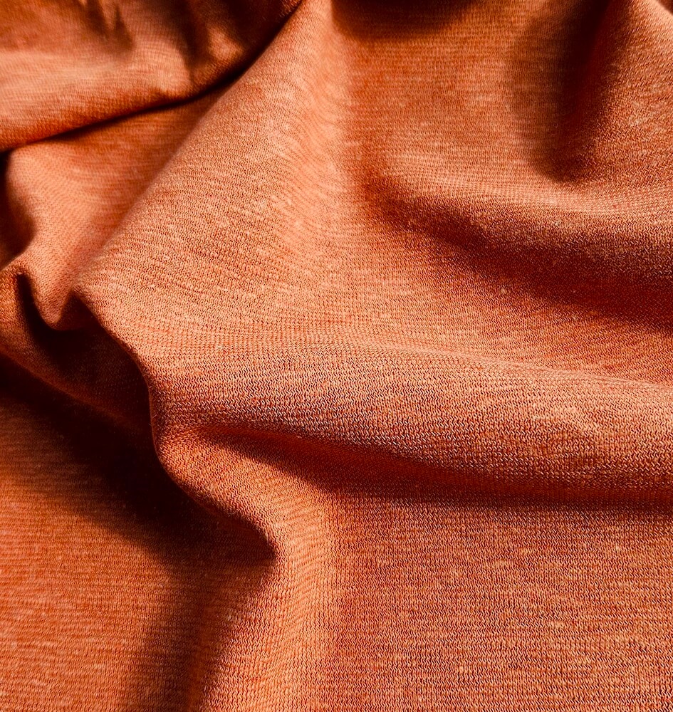 Tissu Jersey coton bio et Lin : Cannelle – Image 3