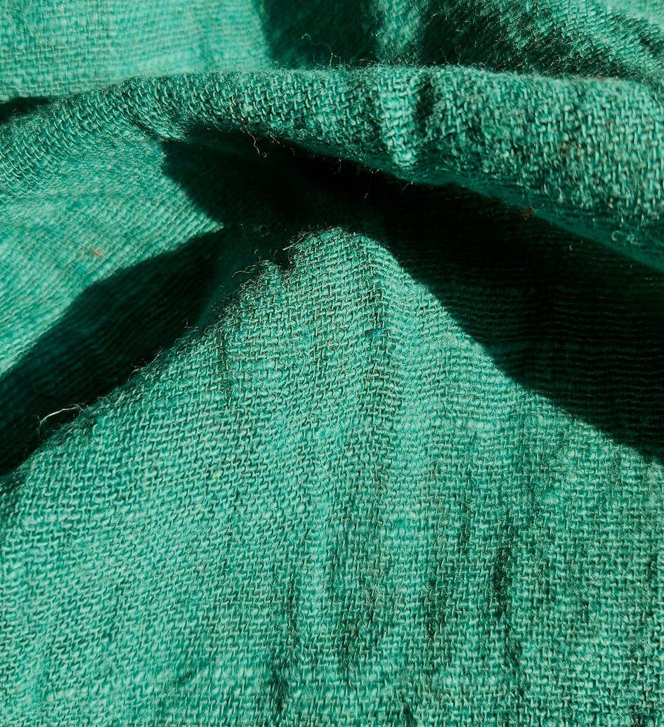 Gaze lin et coton bio : Vert prairie – Image 2