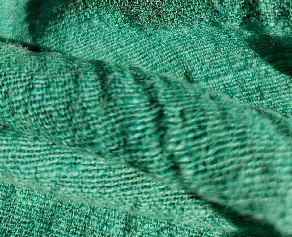 Gaze lin et coton bio : Vert prairie – Image 4