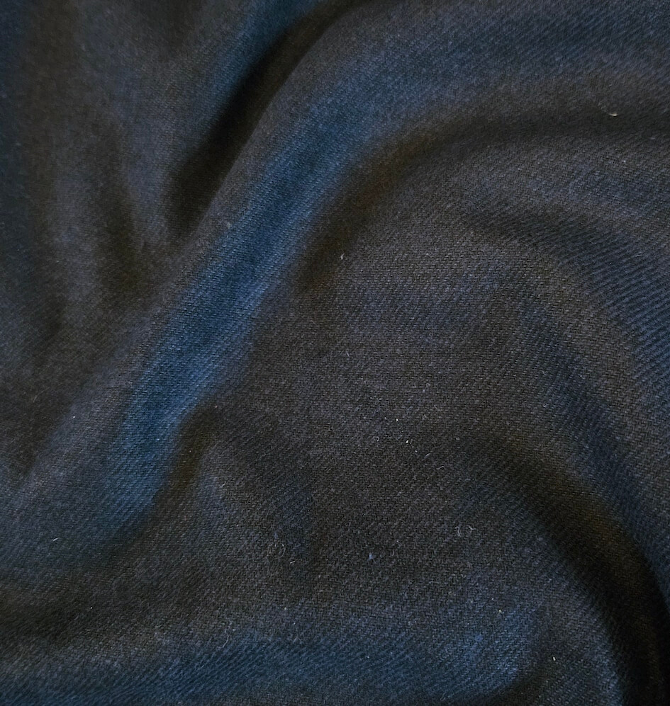 Flanelle coton bio - Bleu nuit – Image 2