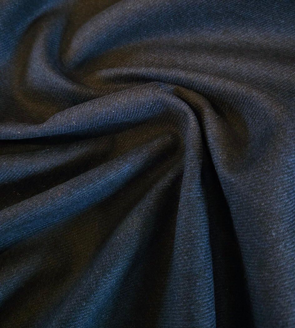 Flanelle coton bio - Bleu nuit