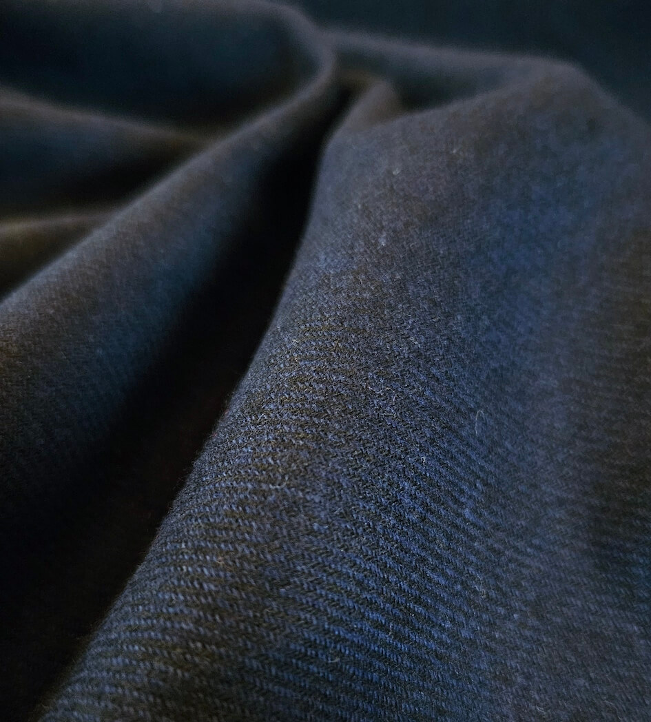 Flanelle coton bio - Bleu nuit – Image 3