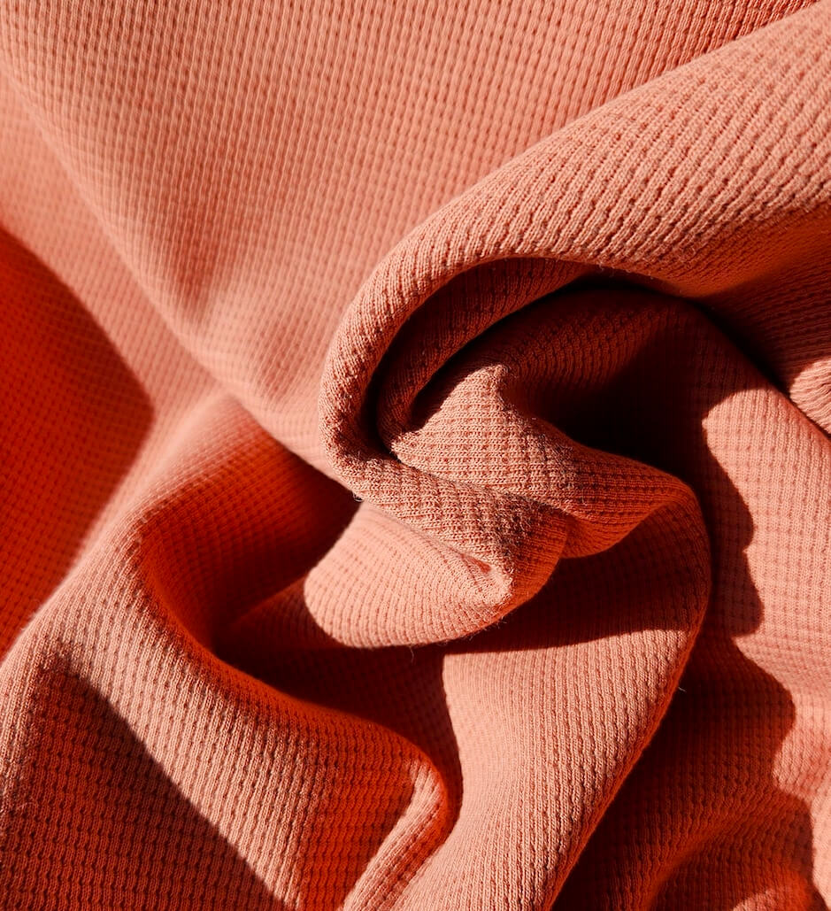 Interlock texturé coton bio : Tomette – Image 3