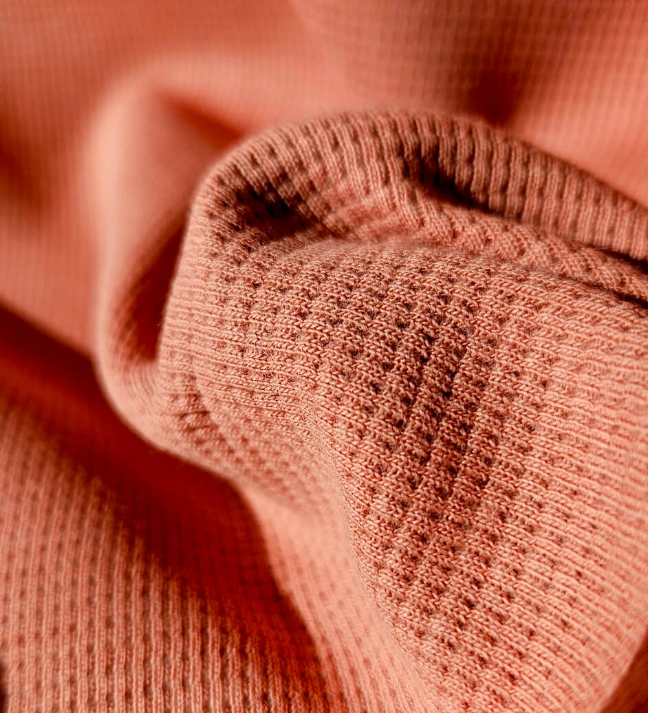 Interlock texturé coton bio : Tomette