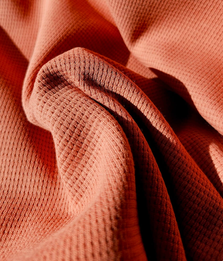 Interlock texturé coton bio : Tomette – Image 2